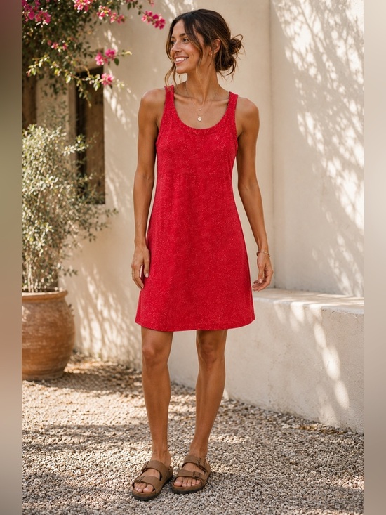Columbia Dresses & Skirts - Columbia | Sleeveless Sport Dress Red Speckled Racerback - Size Medium